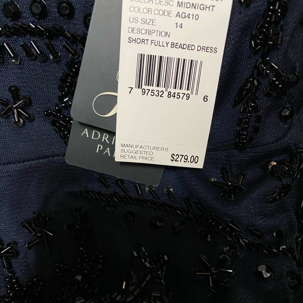 Adrianna-Papell beaded sleeveless cocktail dress - Picture 4 of 8